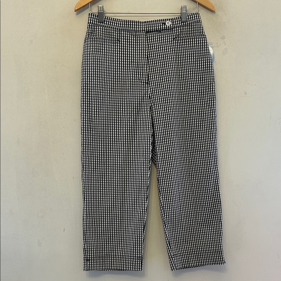 Westbound Pants - Westbound black white checkered Madison Ave capri pants Size 6 New